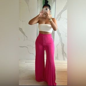 Fuchsia Wide leg pants